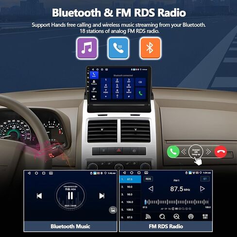 2G+64G CAR Stereo Radio for Dodge Journey 2009 2010 2011 with Carplay Android Auto Android 13 Head Unit 9 " in Saudi Arabia