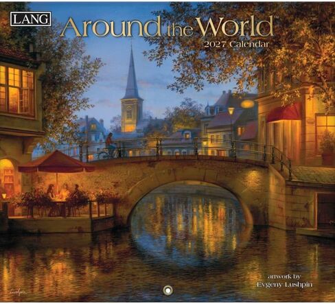 Around the World 2027 Wall Calendar by Evgeny Lushpin in Kuwait