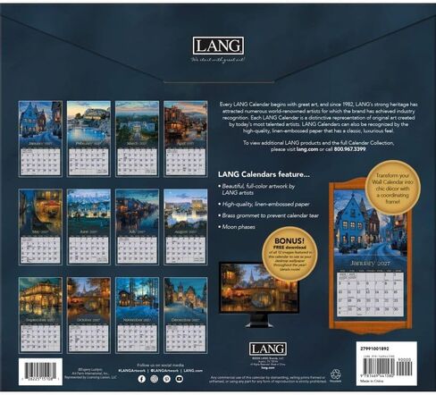 Around the World 2027 Wall Calendar by Evgeny Lushpin in Kuwait