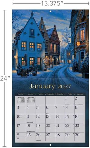 Around the World 2027 Wall Calendar by Evgeny Lushpin in Kuwait