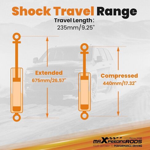 مجموعة رفع التسوية 2.5 بوصة من maXpeedingrods لـ Ram 2500 3500 4WD 2014-2024، ممتصات الصدمات والفواصل الأمامية in Kuwait