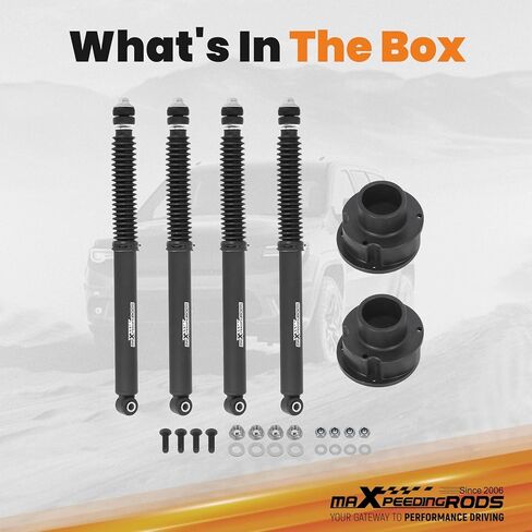 مجموعة رفع التسوية 2.5 بوصة من maXpeedingrods لـ Ram 2500 3500 4WD 2014-2024، ممتصات الصدمات والفواصل الأمامية in Kuwait