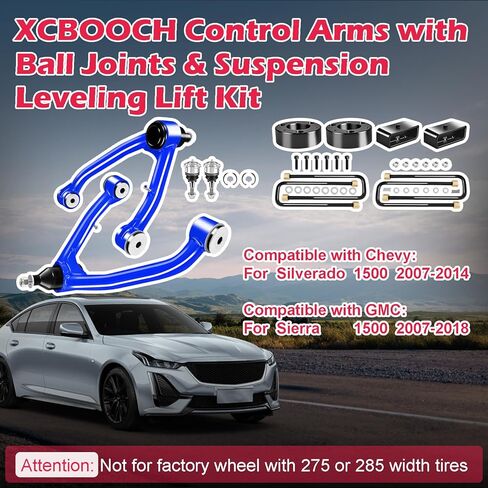 Front 3" Rear 2" Lift Leveling Kit Front Strut Spacers Rear Lift Blocks, Upper Control Arms with Ball Joints, Compatible with Chevy for Silverado 1500 2007-2014, for GMC Sierra 1500 2007-2018 in Saudi Arabia