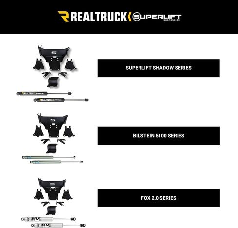 SUPERLIFT SUSPENSION Dual Stabilizer Kit for Ford F-250/F-350 | King 2.0 Series Cylinders | 92740 | Fits 2005-2022 Ford F-250 / F-350 with No Lift to Any Lift Height in Saudi Arabia