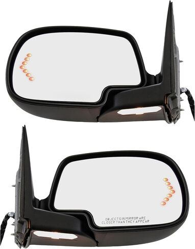 Garage-Pro Driver & Passenger Side Power Heated Mirrors for Chevrolet Silverado 1500 Tahoe 2003-2006 Power Fold With Signal Light; Without Blind Spot Monitor & Auto-Dimming Paintable Extended Cab in Kuwait