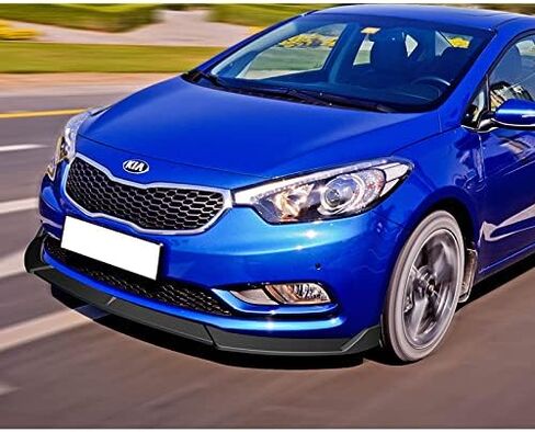 3PCS Front Bumper Lip Kit fit for compatible with 2014-2016 Kia Forte EX LX SX, STP-Style Splitter Trim Protection Spoiler, Air-Dam-Chin-Diffuser (Unpainted Matt Black) in Saudi Arabia