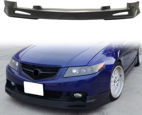 Front Bumper Lip Compatible with 2004-2005 Acura TSX All Models, Unpainted Black JDM Style Polyurethane Front Lower Chin Spoiler Protector, 1 PC in Kuwait
