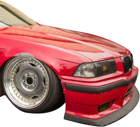 الشفة الأمامية الممتصة للصدمات متوافقة مع 1992-1998 BMW E36 M3، طراز AC غير مصبوغ من البولي يوريثان، لمسة نهائية للشفاه الأمامية تحت الذقن إضافة إلى بواسطة IKON MOTORSPORTS، 1993 1994 1995 1996 1997 in Kuwait