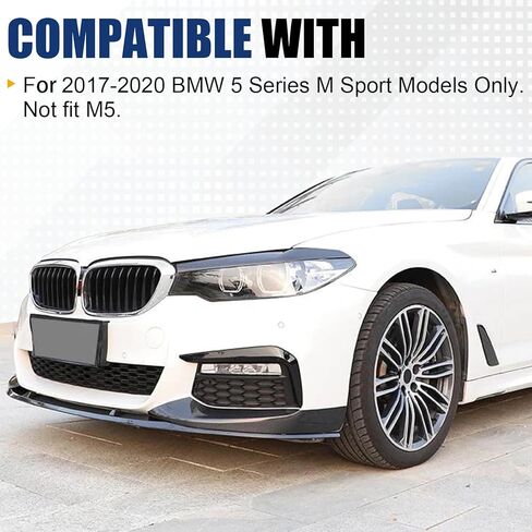 Fit for 2017–2020 BMW 5 Series G30 M Sport Front Bumper Lip-M550i, 530e, 530i, 540i ABS Air Splitter Chin Body Kit in Saudi Arabia
