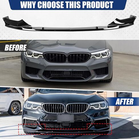 Fit for 2017–2020 BMW 5 Series G30 M Sport Front Bumper Lip-M550i, 530e, 530i, 540i ABS Air Splitter Chin Body Kit in Saudi Arabia
