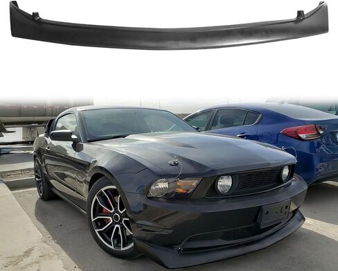 الشفة الأمامية الممتصة للصدمات متوافقة مع 2010-2012 Ford Mustang GT V8، أسود غير مطلي B2 نمط البولي يوريثين الأمامي السفلي للذقن، قطعة واحدة in Kuwait