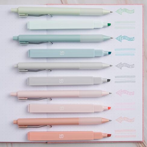 BLIEVE - Aesthetic Highlighters and Gel Pens With Soft Ink And Tip, Bible Highlighters and Pens No Bleed, Dry Fast Easy to Hold, for Bible Journaling Planner School Supplies (Pastel) in Saudi Arabia