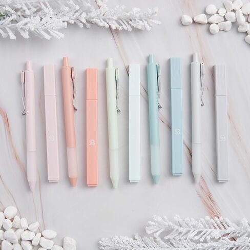 BLIEVE - Aesthetic Highlighters and Gel Pens With Soft Ink And Tip, Bible Highlighters and Pens No Bleed, Dry Fast Easy to Hold, for Bible Journaling Planner School Supplies (Pastel) in Saudi Arabia
