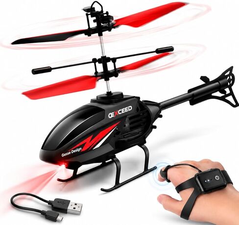 Gesture Control RC Helicopter Toy for Kids – Remote Control Helicopter Alternative, Fly with Your Hand, No Remote Needed, Easy Indoor Helicopter Toy for Boys & Girls Ages 8+ in Kuwait