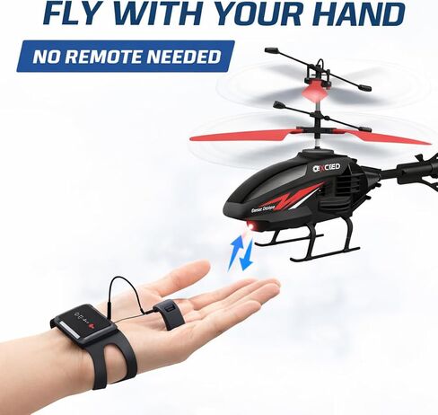 Gesture Control RC Helicopter Toy for Kids – Remote Control Helicopter Alternative, Fly with Your Hand, No Remote Needed, Easy Indoor Helicopter Toy for Boys & Girls Ages 8+ in Kuwait