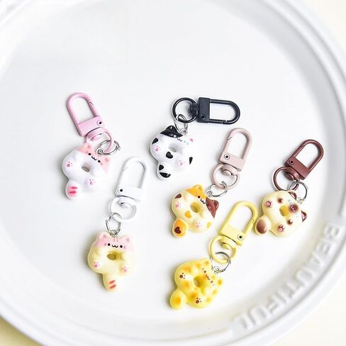 Donut Charms Cat Charms for Jewelry Making and Crafting - Cute Animal Charm for Keychains Bracelets Earrings Necklaces Crafts in Saudi Arabia
