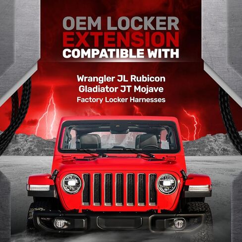 Z Automotive 160mm OEM Locker Extension Kit fits Wrangler JL Rubicon and Gladiator JT Mojave Factory OEM Locker Harnesses | Easy Installation | Built to Last in Saudi Arabia