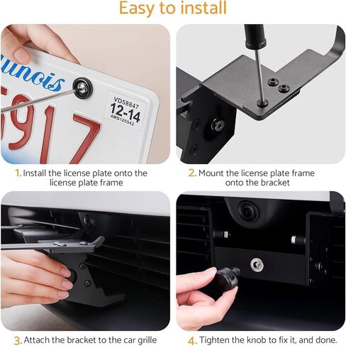 License Plate Holder for Tesla Model Y Juniper 2025 2026,Tesla Front License Plate Frame Mount, Anti-Theft Front Bracket with Tri-Wing Security Screws, Aluminum Alloy, No Drill Installation in Saudi Arabia