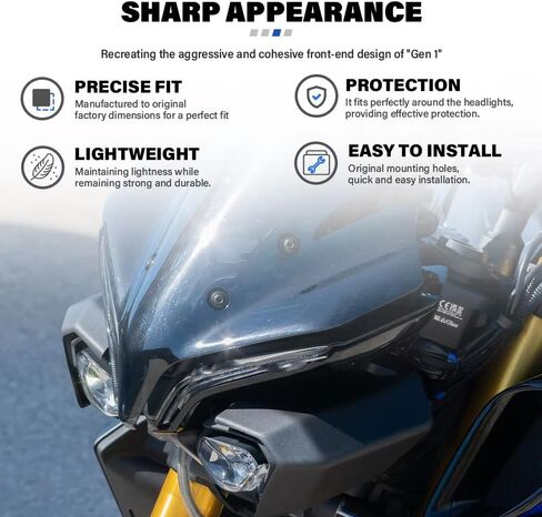 MT10 2026 Headlight Shrouds For MT-10 SP MT 10 2022 2023 2024 2025 2026 Motorcycle Accessorie Headlight Protection Cover Shroud Fairing Cowl Kit (Gloss Black) in Saudi Arabia