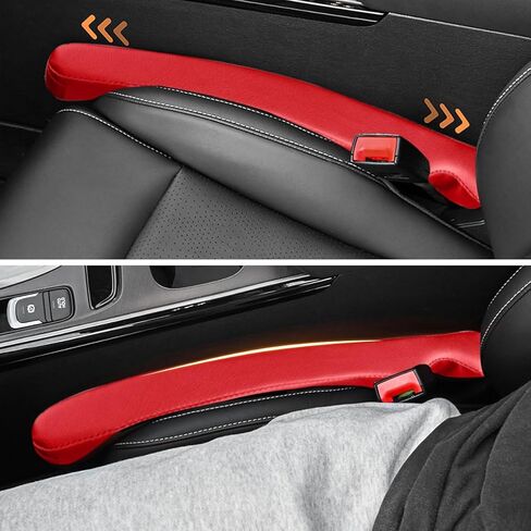 2PCS Car Seat Gap Filler, Soft Foam Vehicle Seat Seam Guard Stopper to Prevent Items from Falling, No Drop Automotive Gap Plug Crevice Blocker, Universal for Most Vehicles (Black) in Saudi Arabia