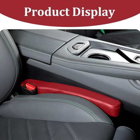 2PCS Car Seat Gap Filler, Soft Foam Vehicle Seat Seam Guard Stopper to Prevent Items from Falling, No Drop Automotive Gap Plug Crevice Blocker, Universal for Most Vehicles (Black) in Saudi Arabia