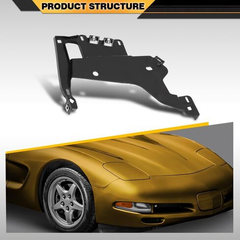 حامل المصباح الأمامي CNNELL على الجانب الأيمن متوافق مع Chevy Corvette C5 1997-2004 16523680، 16523682 أسود in Kuwait