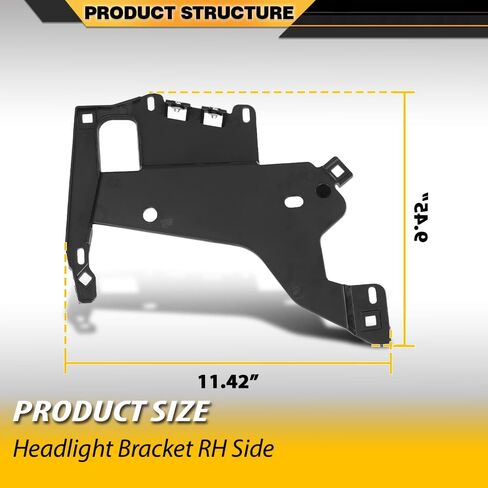 حامل المصباح الأمامي CNNELL على الجانب الأيمن متوافق مع Chevy Corvette C5 1997-2004 16523680، 16523682 أسود in Kuwait