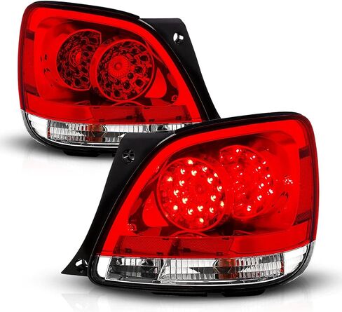 مصابيح خلفية LED من AmeriLite باللون الأحمر/الشفاف لسيارة Lexus GS300/400/430 - جانب الركاب والسائق in Kuwait