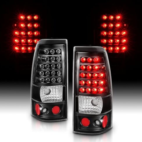 مجموعة مصابيح الفرامل الخلفية البديلة من الكروم LED من AmeriLite لسيارة 03-06 تشيفي سيلفرادو - جانب الركاب والسائق in Kuwait