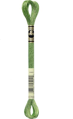 DMC 317W-E703 Light Effects Polyster Embroidery Floss, 8.7-Yard, Light Green Emerald in Kuwait