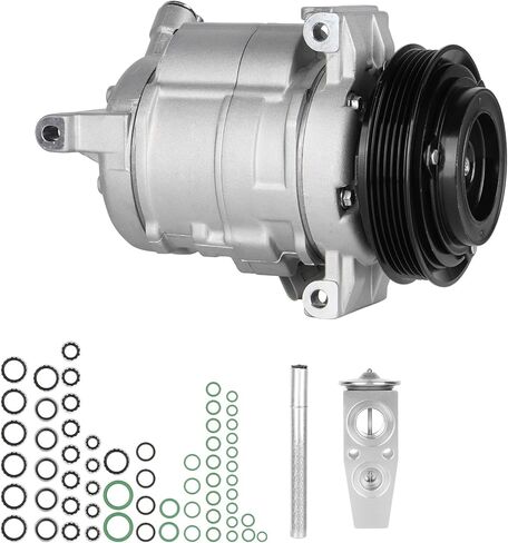 ILONPA New AC Air Conditioning Compressor with Clutch and Component Kit for Chevrolet Equinox 2010-2011 10 11 L4 2.4L 2.4, (NOT for 3.0L Engine), for KT4955 in Saudi Arabia