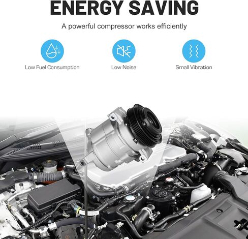 ILONPA New AC Air Conditioning Compressor with Clutch and Component Kit for Chevrolet Equinox 2010-2011 10 11 L4 2.4L 2.4, (NOT for 3.0L Engine), for KT4955 in Saudi Arabia