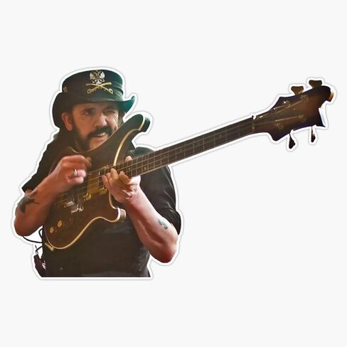 مسدس الجيتار - ملصق Lemmy ملصق ممتص للصدمات ملصق من الفينيل مقاس 5 بوصات in Kuwait