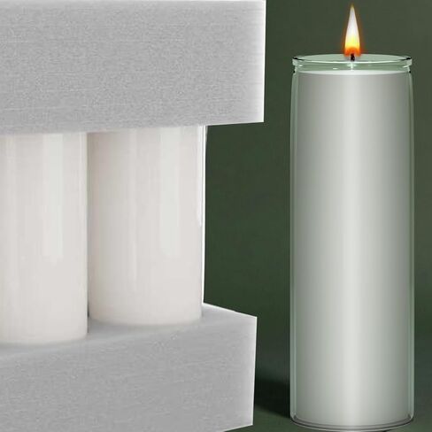 Bulk 12 Pack 7 Day Soy Wax Prayer Candles in Glass – Natural Clean Burning, Unscented Devotional Catholic Candle for Church, Vigil & Memorial (White) in Saudi Arabia