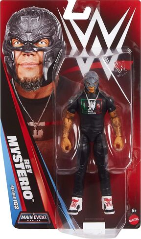 شخصية Mattel WWE Rey Mysterio Action، سلسلة الحدث الرئيسي #162، نجم سوبر قابل للجمع مقاس 6 بوصات مع 104 نقطة مفصلية ومظهر يشبه الحياة in Kuwait