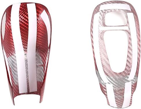 Carbon fibe Gear Shift Knob Head Cover Compatible with Cadillac CT5 CT6 XT4 XT5 XT6 2020-2026 Car Gear Head Cover Gear Handle Gear Lever Protective Shell (Red) in Kuwait