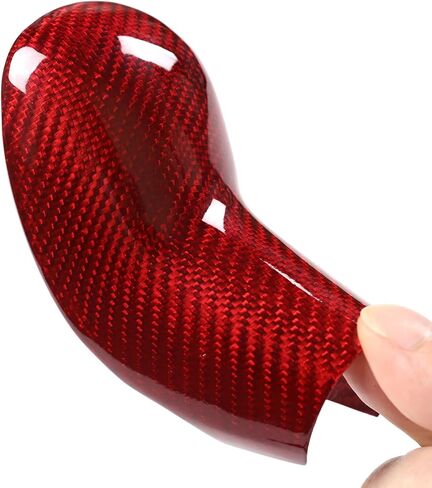 Carbon fibe Gear Shift Knob Head Cover Compatible with Cadillac CT5 CT6 XT4 XT5 XT6 2020-2026 Car Gear Head Cover Gear Handle Gear Lever Protective Shell (Red) in Kuwait