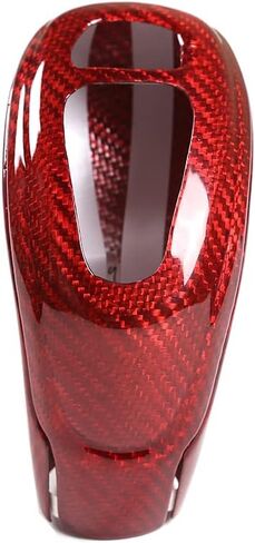 Carbon fibe Gear Shift Knob Head Cover Compatible with Cadillac CT5 CT6 XT4 XT5 XT6 2020-2026 Car Gear Head Cover Gear Handle Gear Lever Protective Shell (Red) in Kuwait