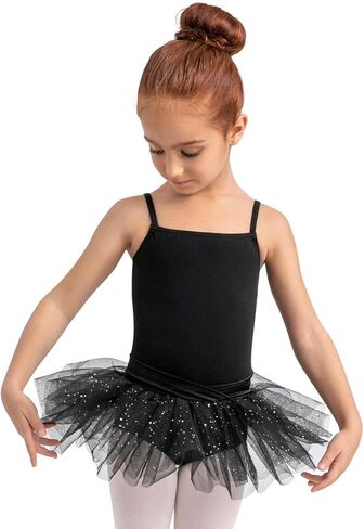 Capezio Girls Belted Camisole Tutu Dress, Black, Small in Saudi Arabia