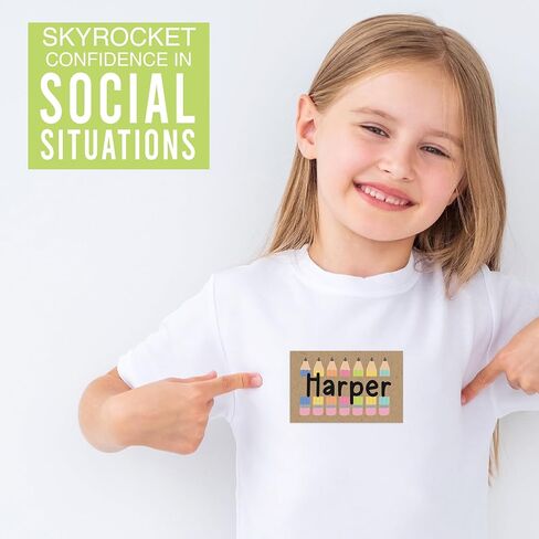 Self Adhesive Name Tags Sticker -56 Student Nametags Sticker, Cubby Name Tags for Classroom Decor, Classroom Labels for Bins, Reunion Baby Shower Birthday Party Supplies, Kraft Sticky Locker Tags in Kuwait