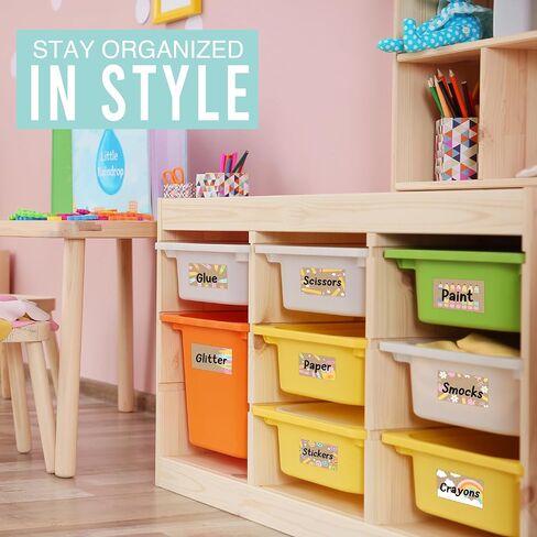 Self Adhesive Name Tags Sticker -56 Student Nametags Sticker, Cubby Name Tags for Classroom Decor, Classroom Labels for Bins, Reunion Baby Shower Birthday Party Supplies, Kraft Sticky Locker Tags in Kuwait