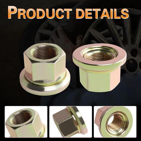 Heavy Duty Truck Wheel Nut Kit M22-1.50 Wheel Nut Metric-33mm Hex, 30.48 mm Length, Replace # E-6000A SKBAWA-B000 W498 39702 BWP-NSI M-3203 10 Pack in Saudi Arabia