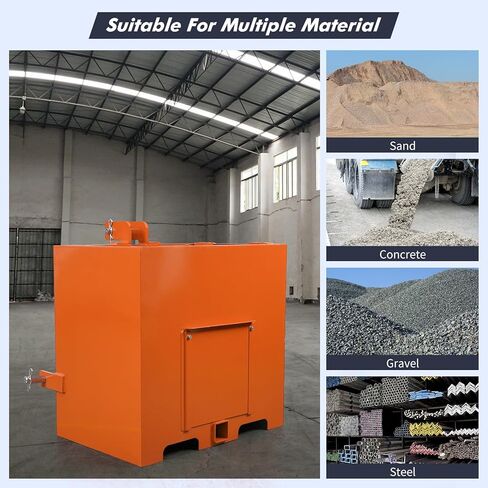Heavy-Duty 3 Point Category 1 Tractor Ballast Box, 800 LBS Capacity Steel Weight Box with 2" Hitch Receiver, Tool Holders & Sliding Door, Orange in Saudi Arabia