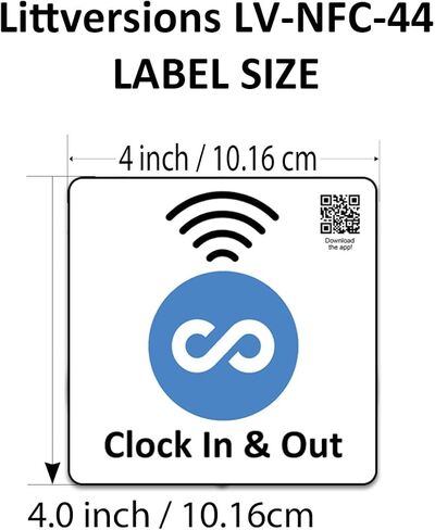 عبوتان من ملصق لاصق بديل من الفينيل مصفح مقاس 4 × 4 بوصة مع علامات NFC 215 جاهزة للاستخدام للساعة الداخلية والخارجية - علامة NFC قابلة لإعادة الكتابة in Kuwait