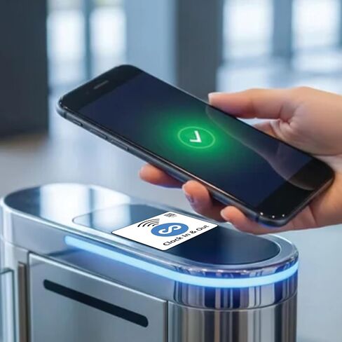 عبوتان من ملصق لاصق بديل من الفينيل مصفح مقاس 4 × 4 بوصة مع علامات NFC 215 جاهزة للاستخدام للساعة الداخلية والخارجية - علامة NFC قابلة لإعادة الكتابة in Kuwait