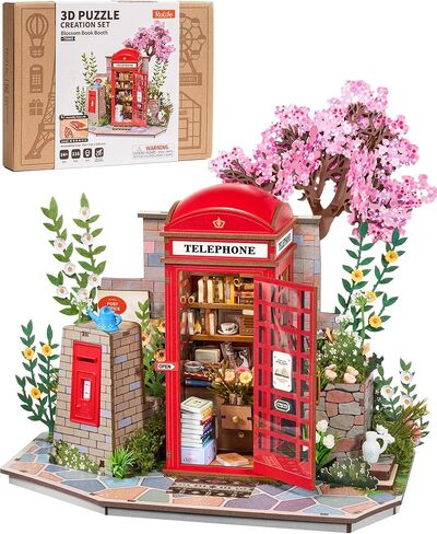Rolife 3D Puzzles for Adults Blossom Book Booth, Toy Model Building Set for Adults for Table Toys & Home Decor, Creative Birthday Gift for Girls&Boys (116 PCS) in Kuwait