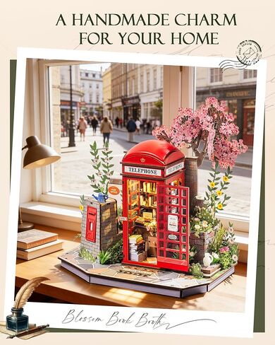 Rolife 3D Puzzles for Adults Blossom Book Booth, Toy Model Building Set for Adults for Table Toys & Home Decor, Creative Birthday Gift for Girls&Boys (116 PCS) in Kuwait