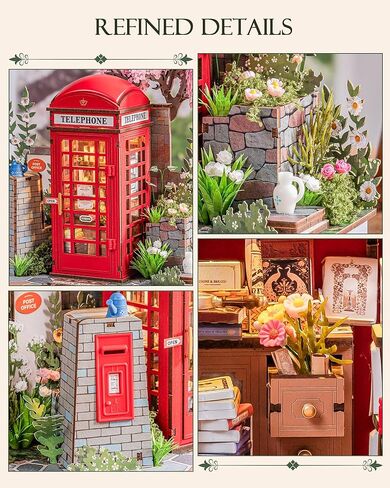 Rolife 3D Puzzles for Adults Blossom Book Booth, Toy Model Building Set for Adults for Table Toys & Home Decor, Creative Birthday Gift for Girls&Boys (116 PCS) in Kuwait