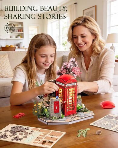 Rolife 3D Puzzles for Adults Blossom Book Booth, Toy Model Building Set for Adults for Table Toys & Home Decor, Creative Birthday Gift for Girls&Boys (116 PCS) in Kuwait