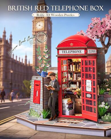 Rolife 3D Puzzles for Adults Blossom Book Booth, Toy Model Building Set for Adults for Table Toys & Home Decor, Creative Birthday Gift for Girls&Boys (116 PCS) in Kuwait